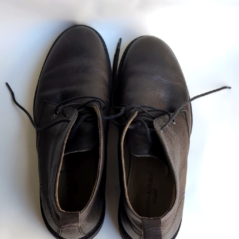 Banana Republic Ortholite Men's Black Leather Shoes